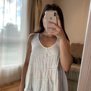 american eagle white tank top